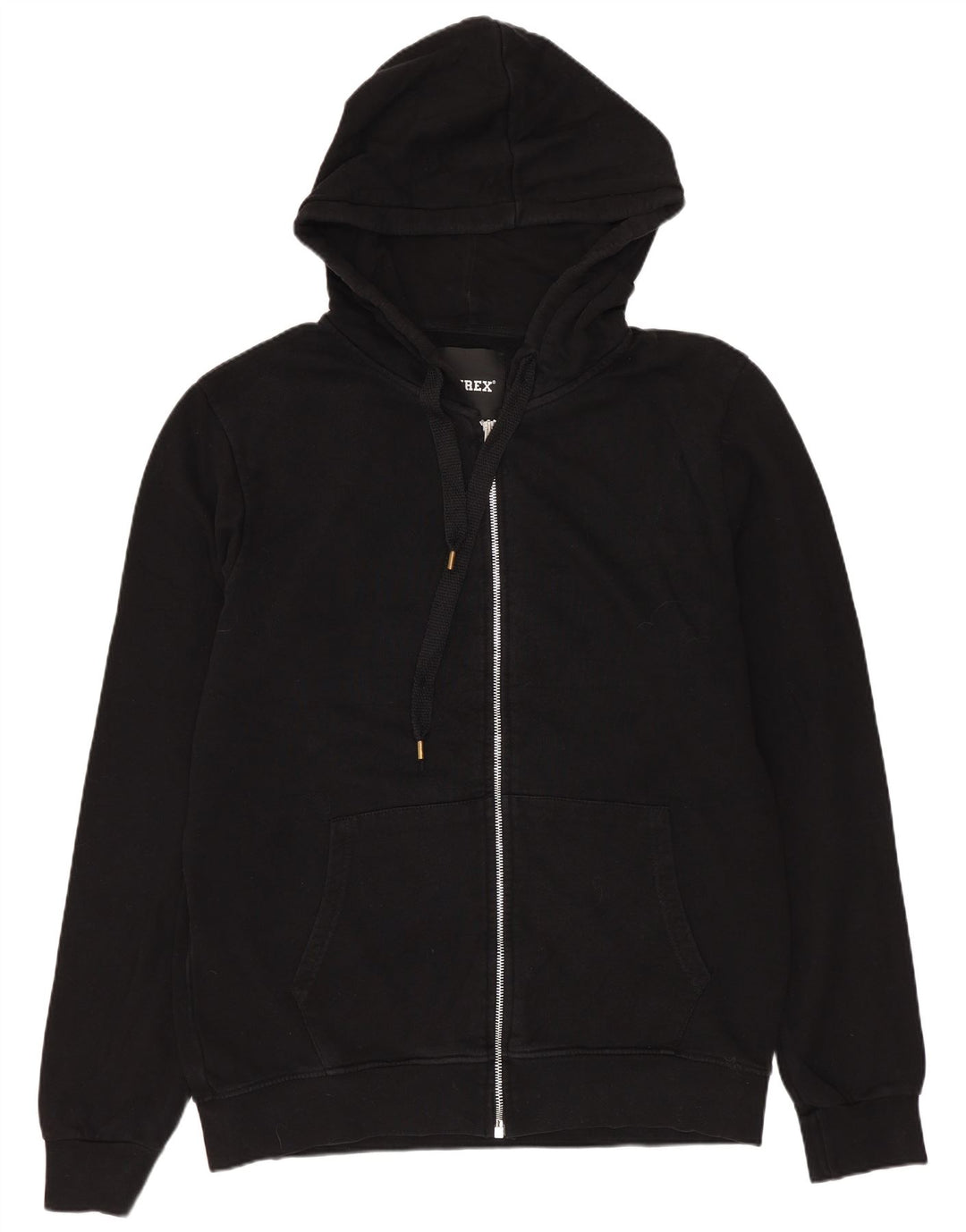 Pyrex Pull à capuche zippé graphique pour homme XL en coton noir