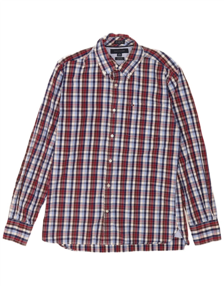 Tommy Hilfiger Chemise Homme Taille 15 1/2 16 Moyen Multicolore Check