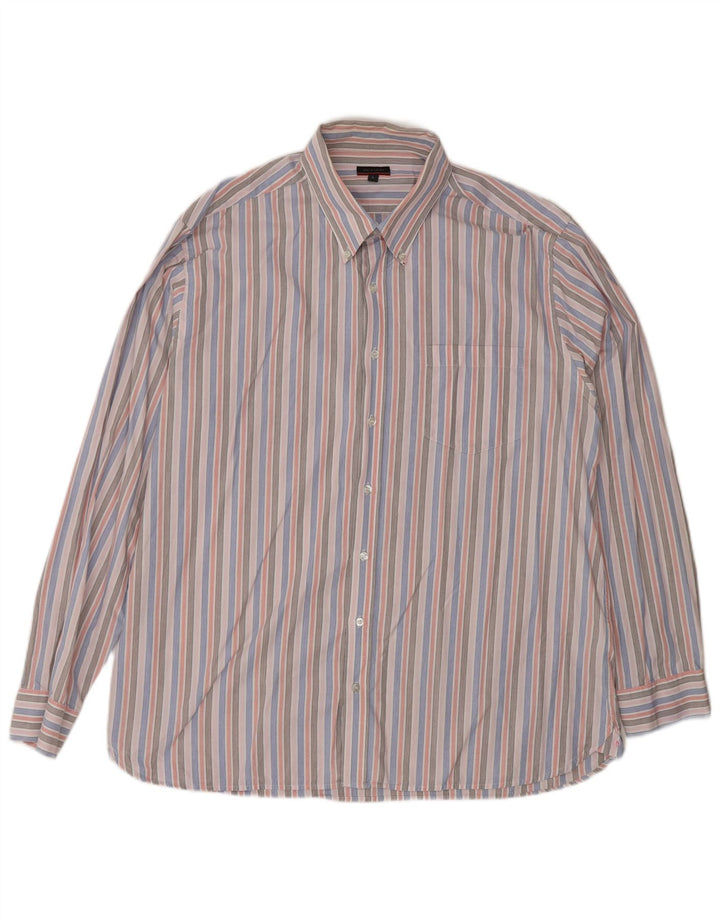 Pierre Cardin Chemise Homme Large Coton Rayé Rose