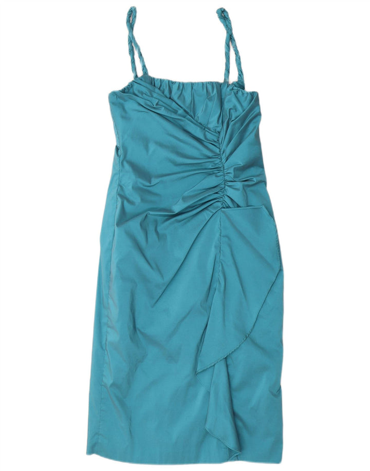 ADRIANNA PAPELL Robe Slip Femme US 8 Bleu Moyen Polyester