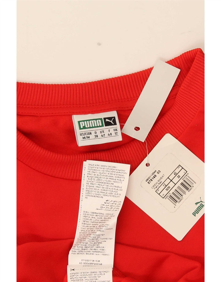 Puma Sweat-shirt graphique pour femme UK 12 Rouge moyen Colourblock