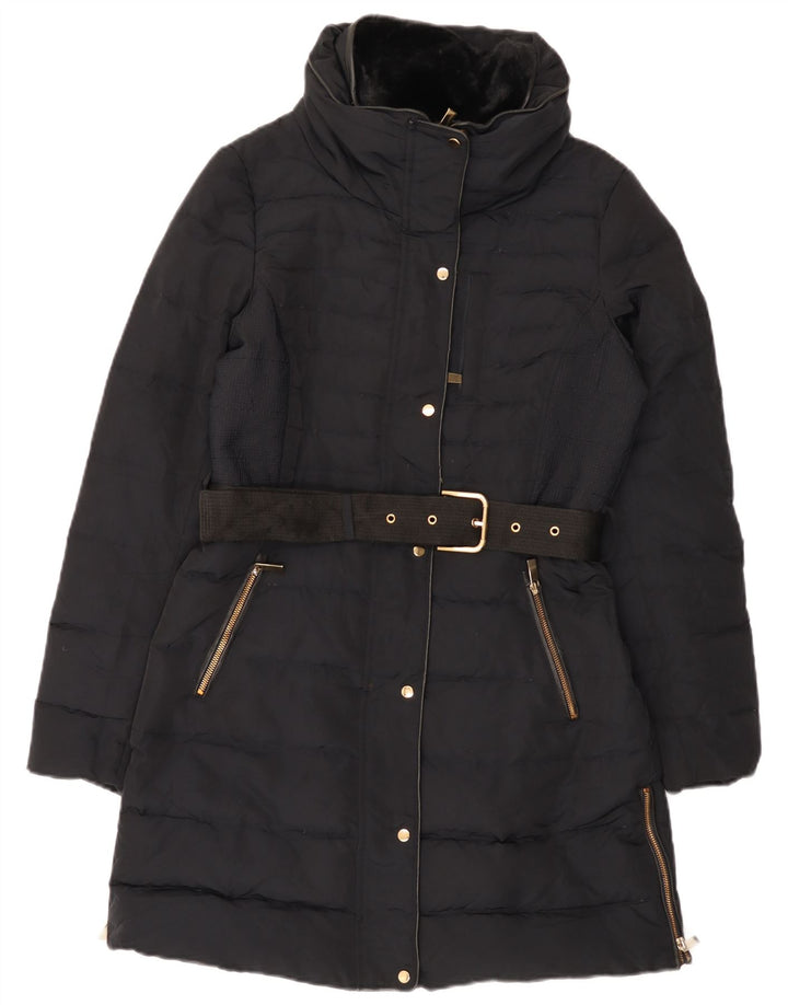 Zara Manteau rembourré pour femme UK 14 Medium Noir