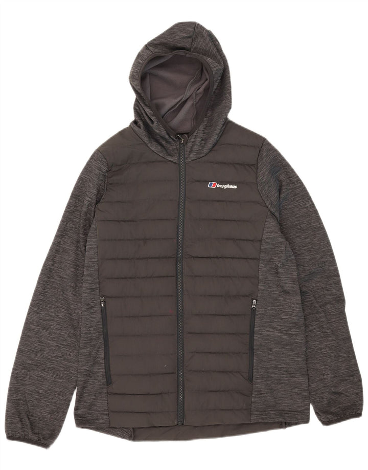 Berghaus Veste matelassée à capuche pour garçon 14-15 ans Gris Colorblock Polyester