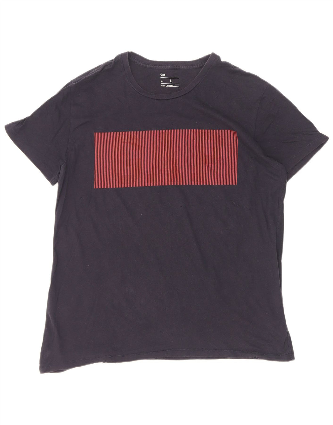 Gap T-Shirt Graphique Homme Haut Large Bleu Marine Coton