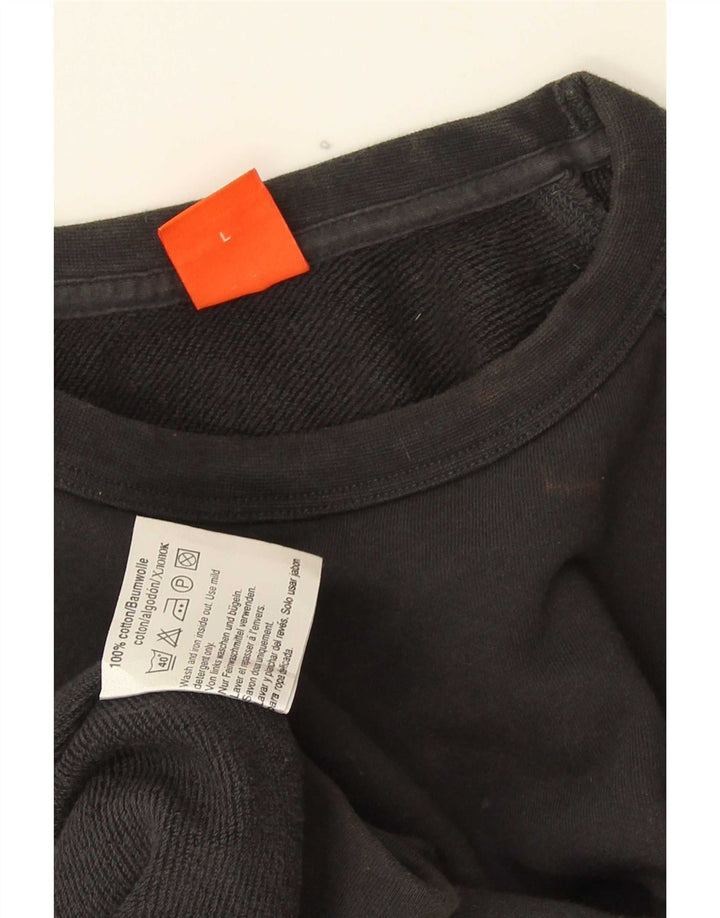 Hugo Boss Haut graphique à manches longues pour hommes, grand coton gris