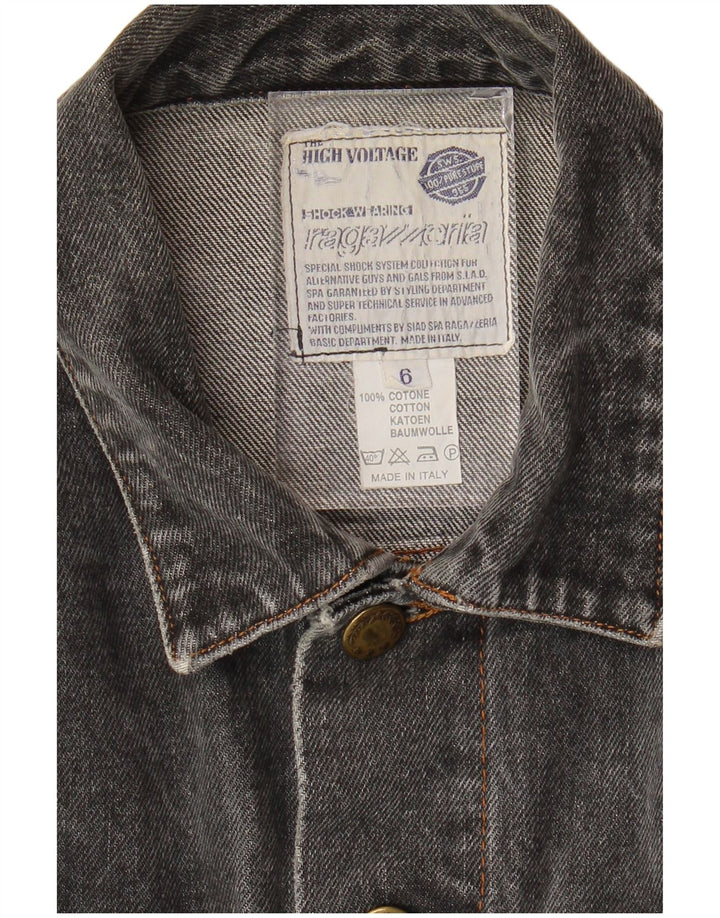 VINTAGE Veste en jean homme UK 38 Coton gris moyen