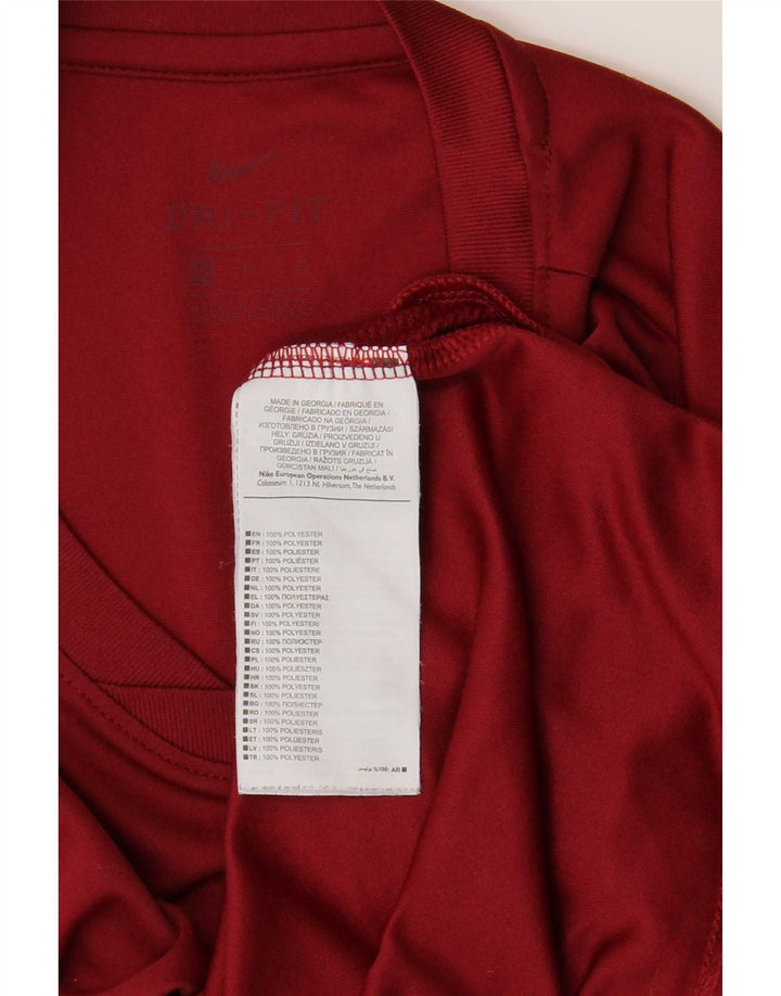 Nike Hommes Dri Fit T-Shirt Haut XL Bordeaux Polyester