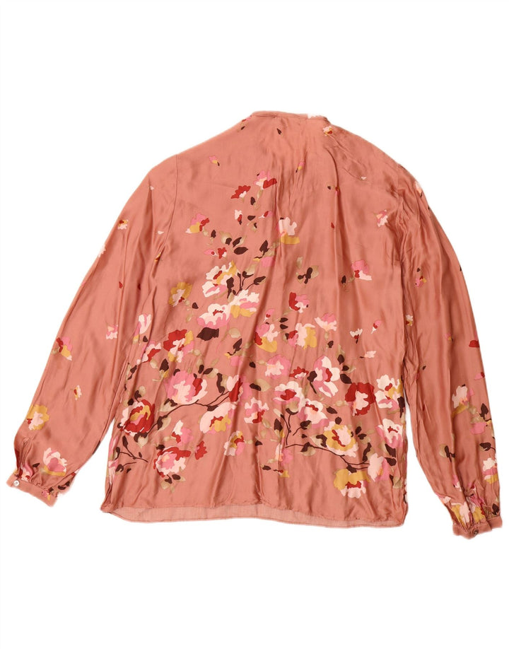 Massimo Dutti Chemisier Femme Top EU 40 Rose Moyen Floral Viscose