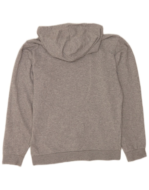 Adidas Pull à capuche graphique pour homme, petit, gris, coton moucheté, sport