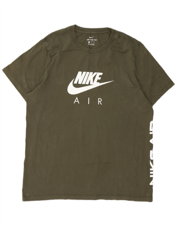 Nike T-shirt graphique pour homme XL en coton vert