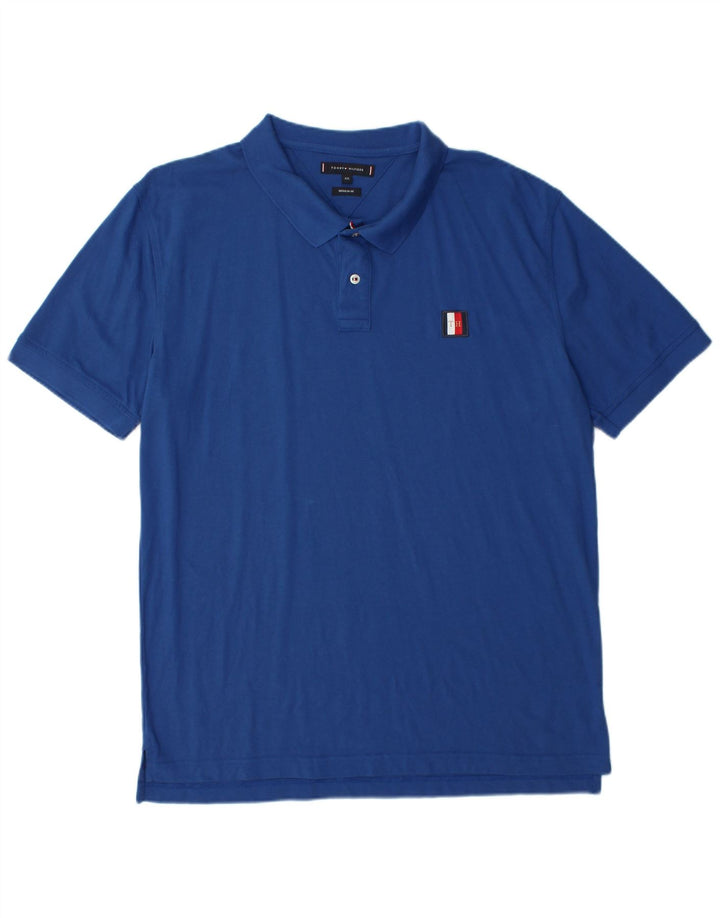 TOMMY HILFIGER Mens Regular Fit Polo Shirt 2XL Blue