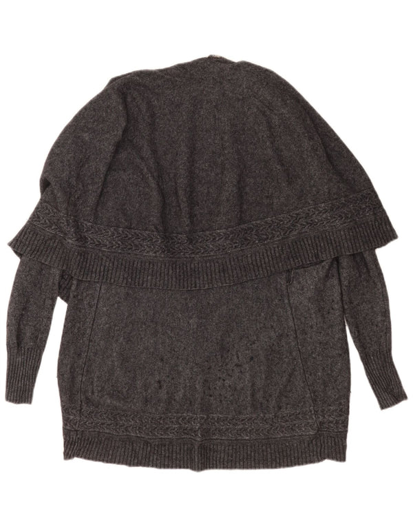 Jigsaw Cardigan Long pour Femme UK 10 Petite Laine Grise