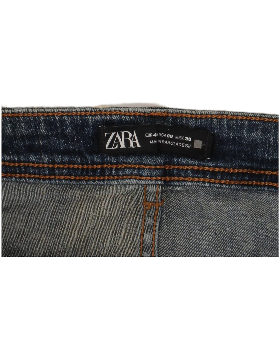 Zara Jean skinny effet vieilli pour femme EU 40 Medium W30 L28 Bleu