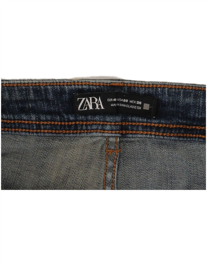 Zara Jean skinny effet vieilli pour femme EU 40 Medium W30 L28 Bleu