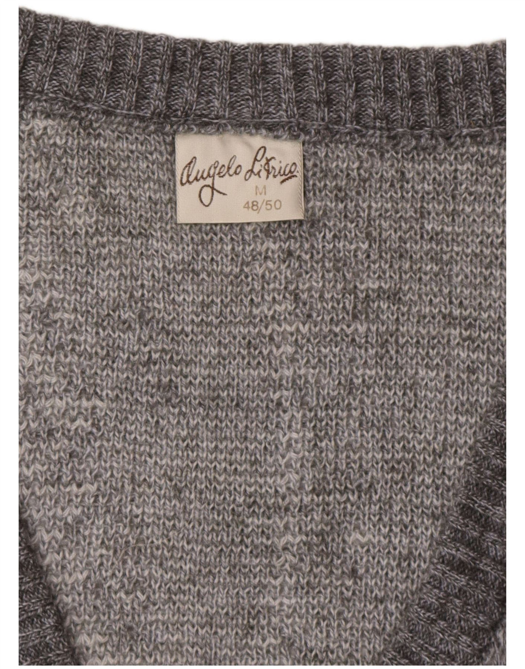 ANGELO LITRICO Mens Abstract Pattern Vest Tank Top IT 48/50 Medium Grey