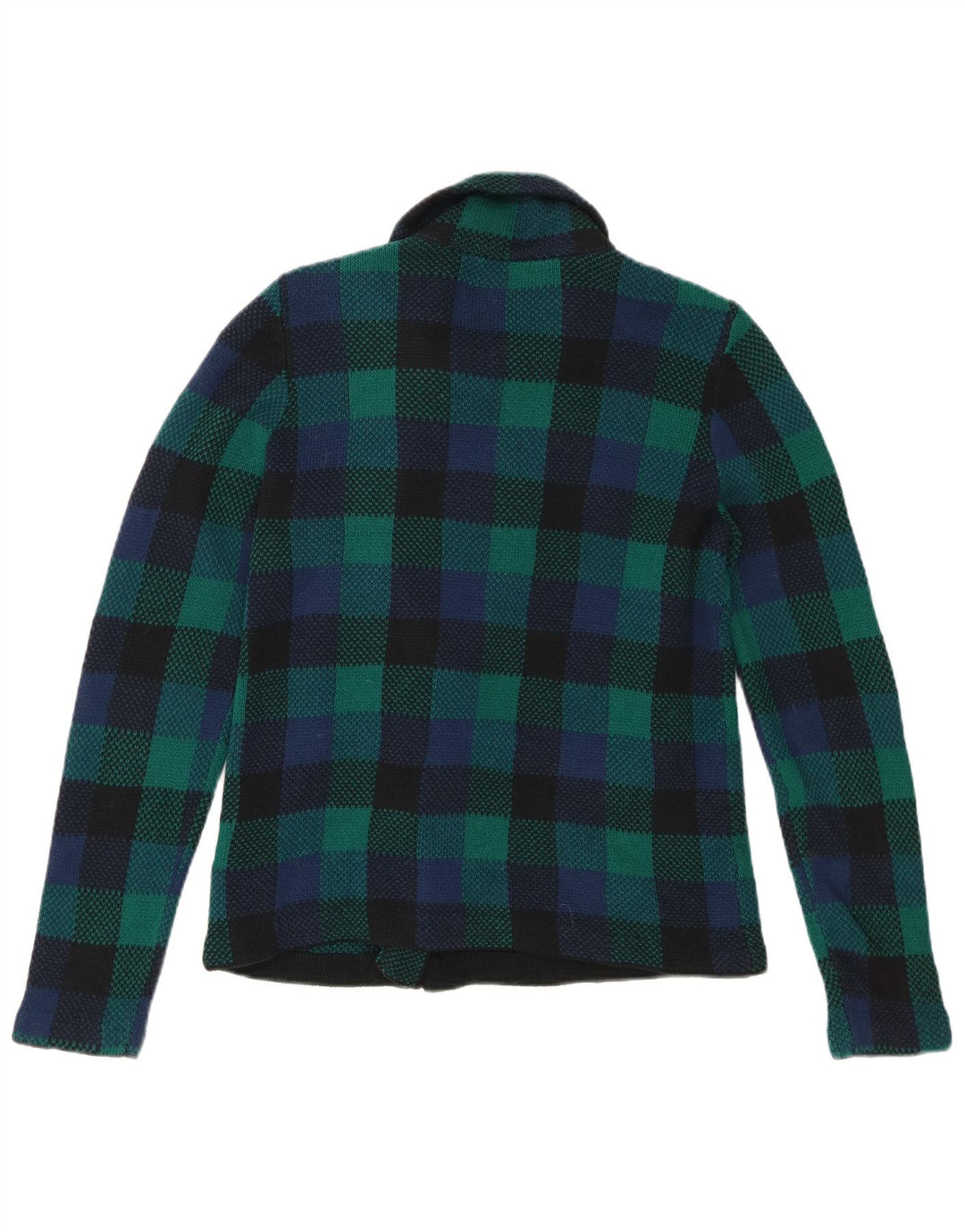 Chaps Cardigan pour femme en coton à carreaux vert moyen UK 44