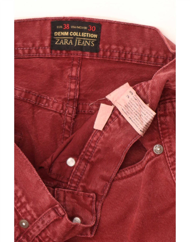 Zara Jean Slim Homme EU 38 Small W30 L30 Coton Rouge