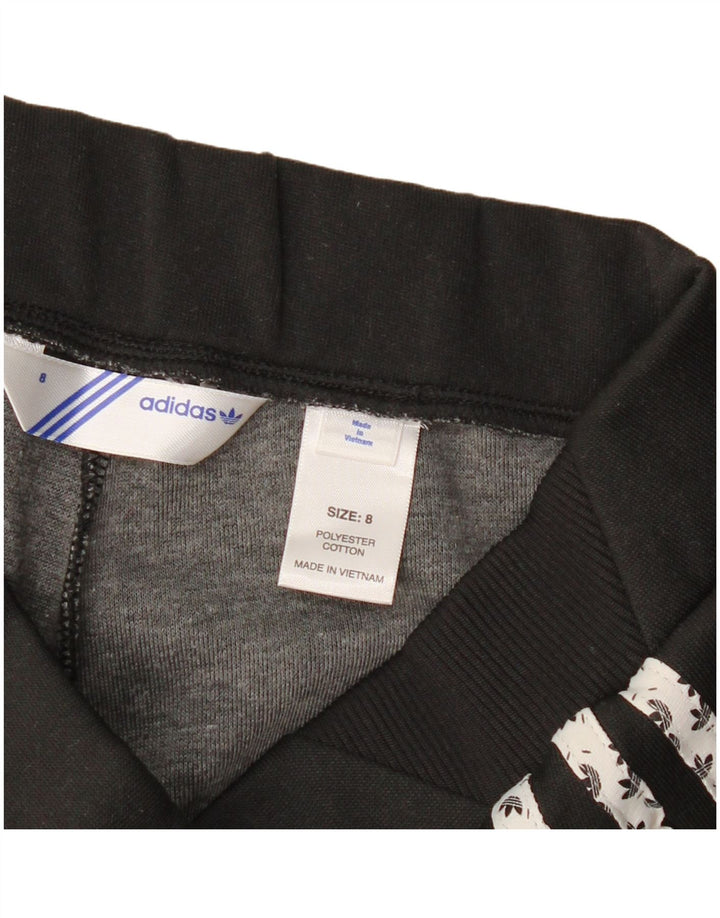 Adidas Pantalon de survêtement graphique pour femme UK 8 Small Noir Polyester