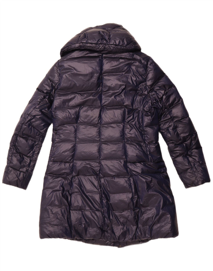 Blauer Manteau matelassé à capuche pour femme UK 18 XL Bleu marine Polyester