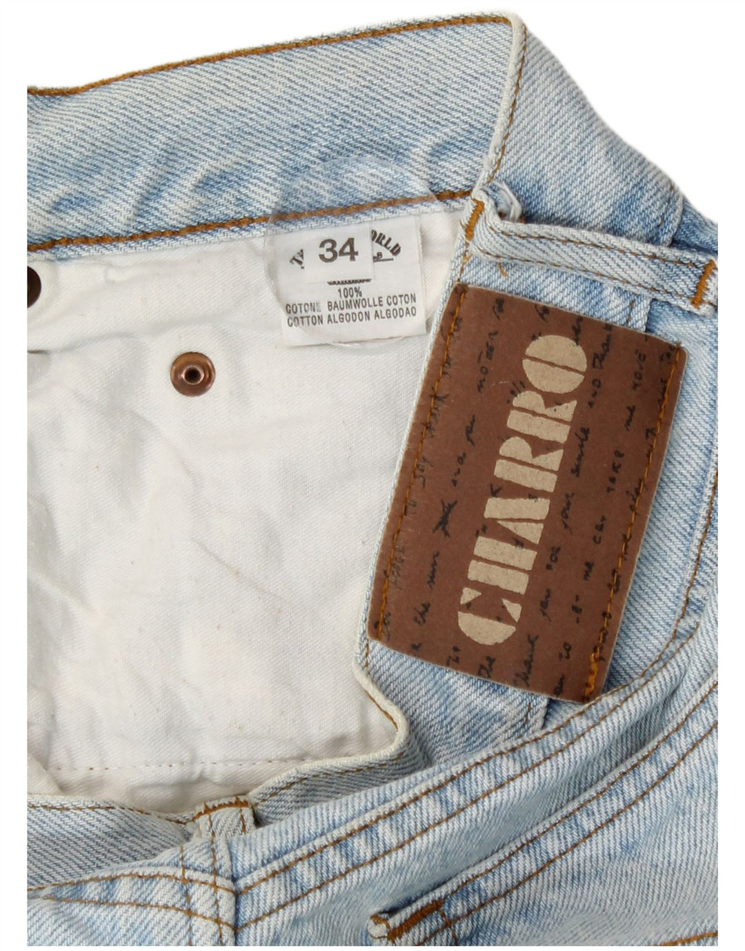 Charro Jean droit homme W34 L29 bleu coton