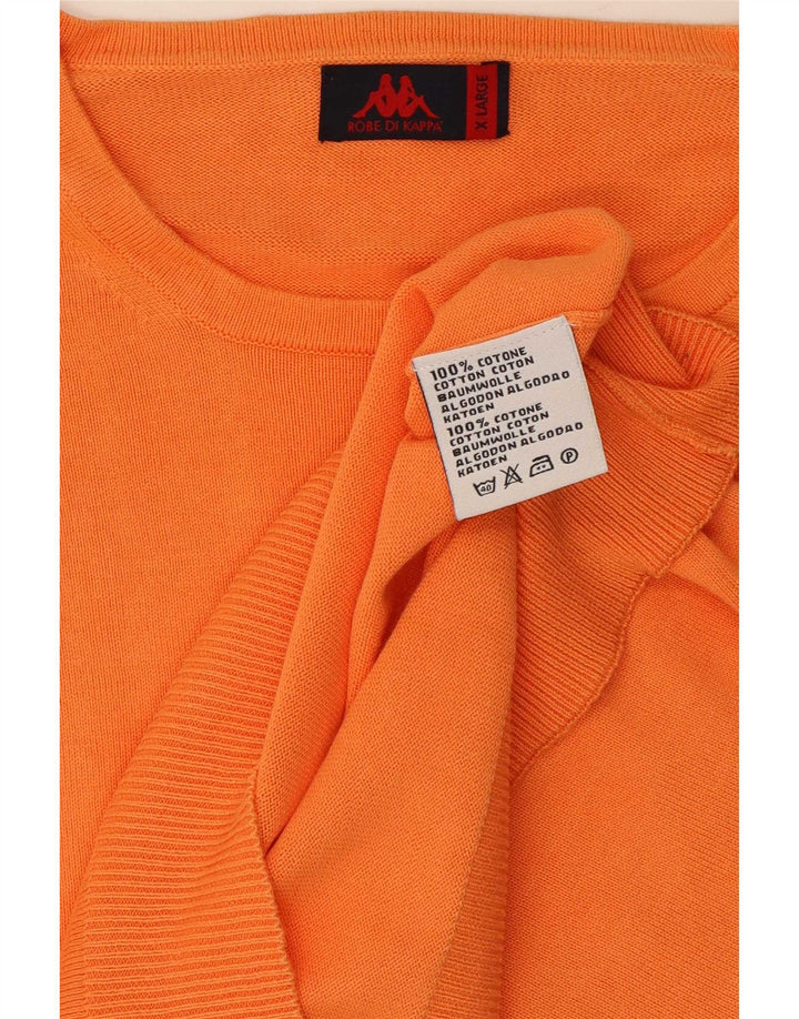 Kappa Pull à col rond pour homme XL Orange Coton