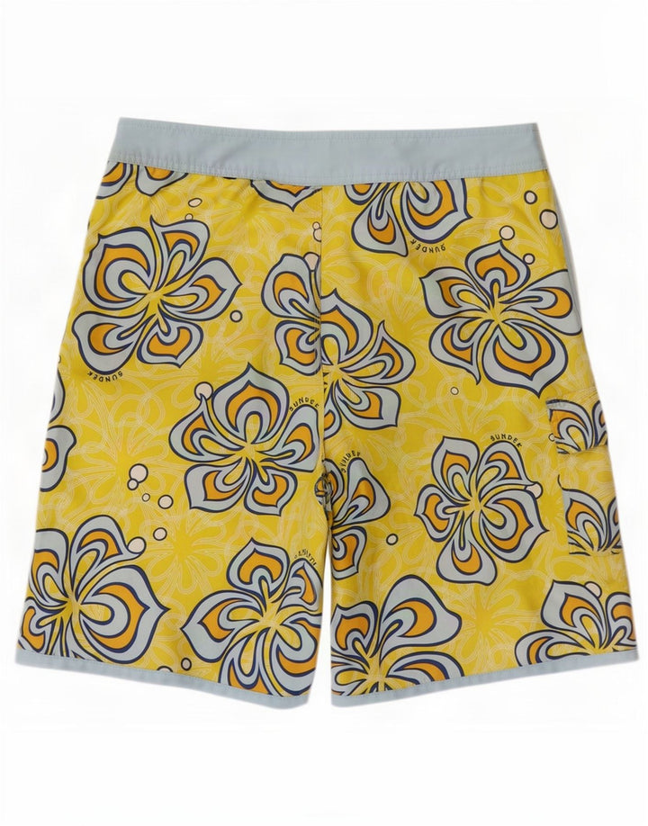 Sundek Short de bain pour homme en polyester floral jaune moyen