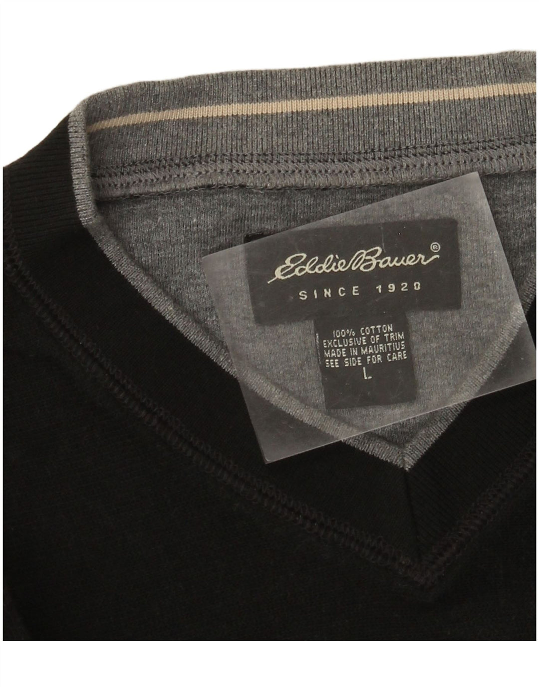 Eddie Bauer Sweat-shirt pour homme en coton noir Taille L