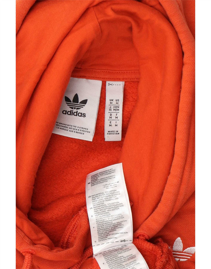 Adidas Pull à capuche pour homme en coton orange moyen