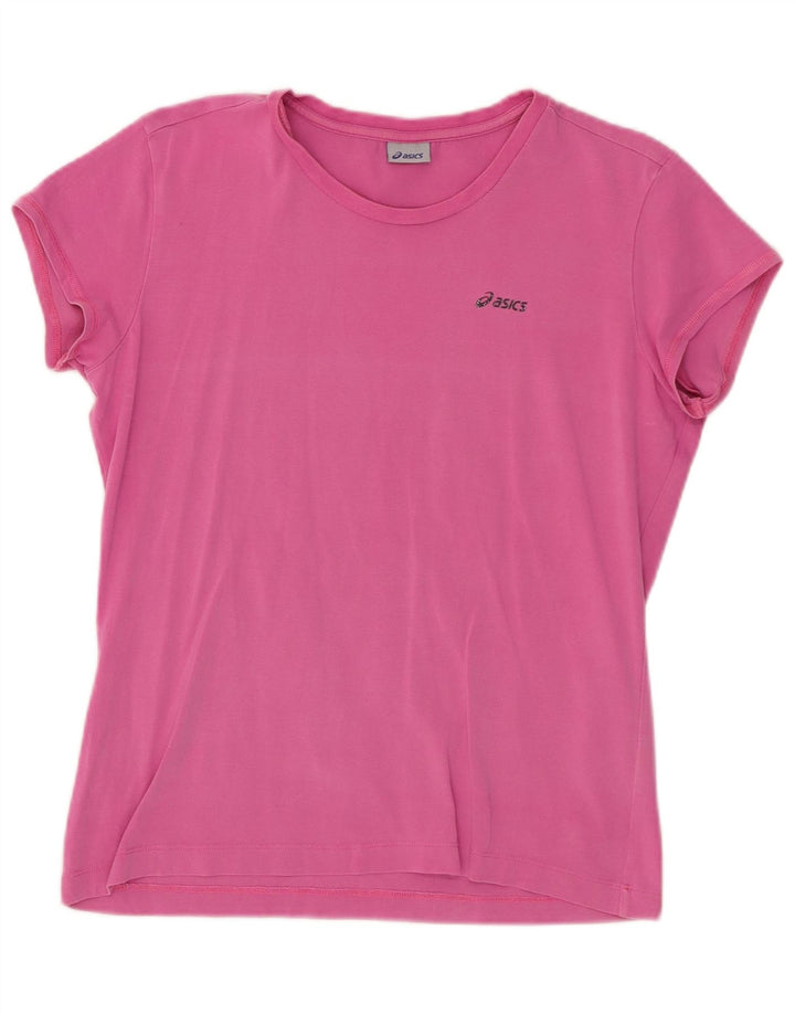 ASICS T-Shirt Femme Top UK 18 XL Rose Coton