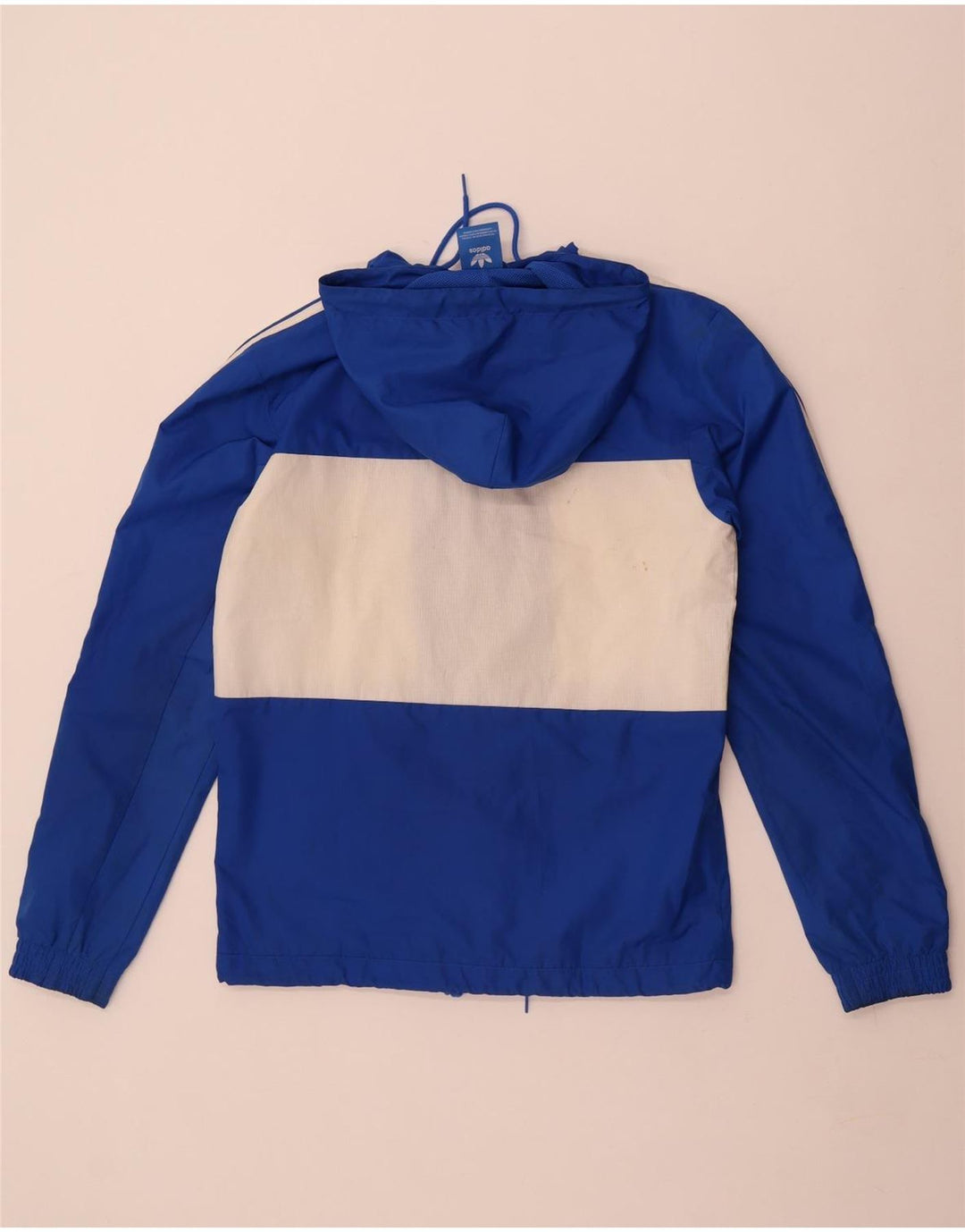 Adidas Veste de survêtement à capuche pour homme Petit Bleu Colorblock Polyester