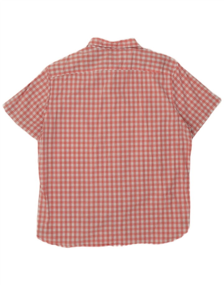 Lee Chemise extensible à manches courtes pour homme, coupe régulière, en coton vichy rose, 2XL