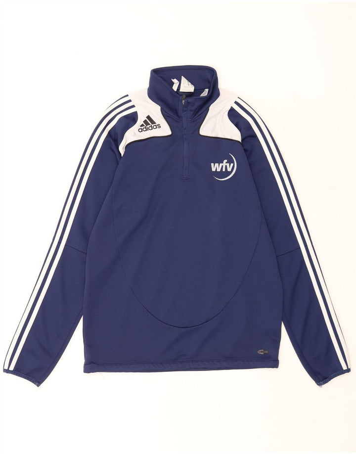 Adidas Haut de survêtement graphique pour homme UK 40/42 Bleu marine moyen