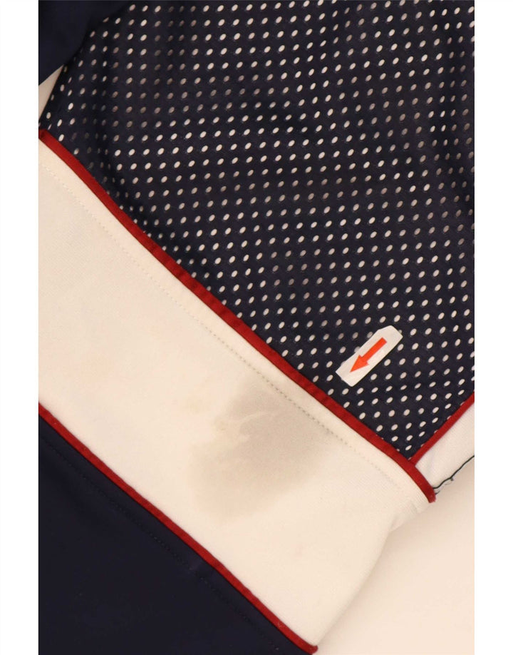 Asics Veste de survêtement graphique pour hommes, grand, bleu marine, colour block