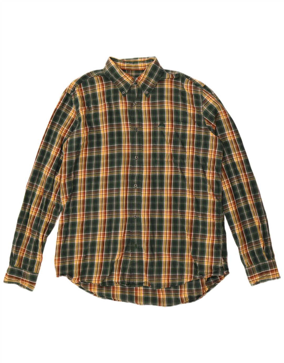 Kappa Chemise en flanelle XL pour homme Vert à carreaux en coton