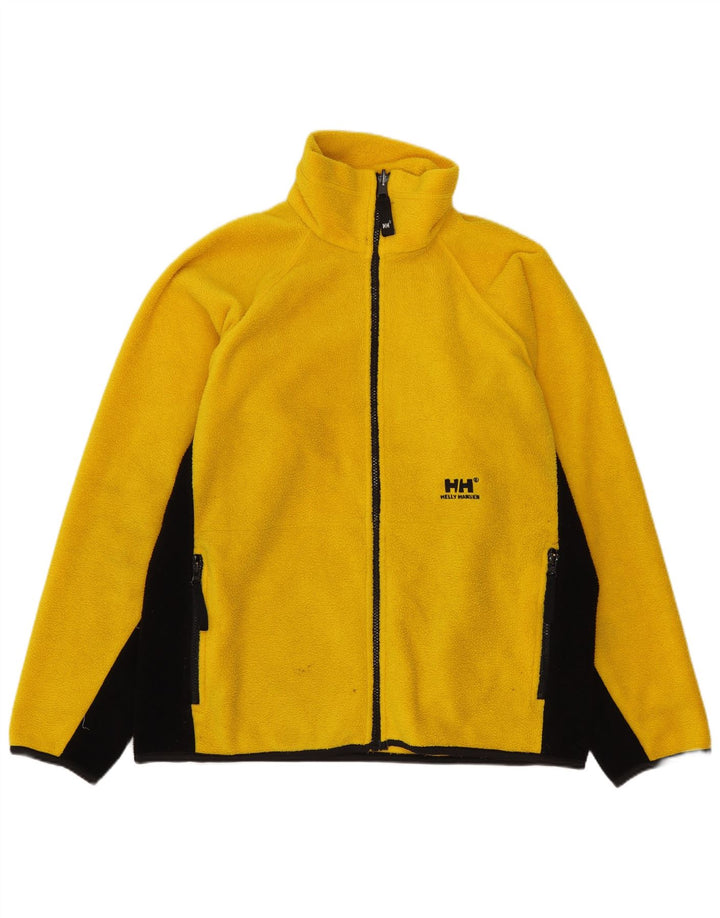 HELLY HANSEN Veste Polaire Homme UK 36 Petit Jaune Colorblock Polyester