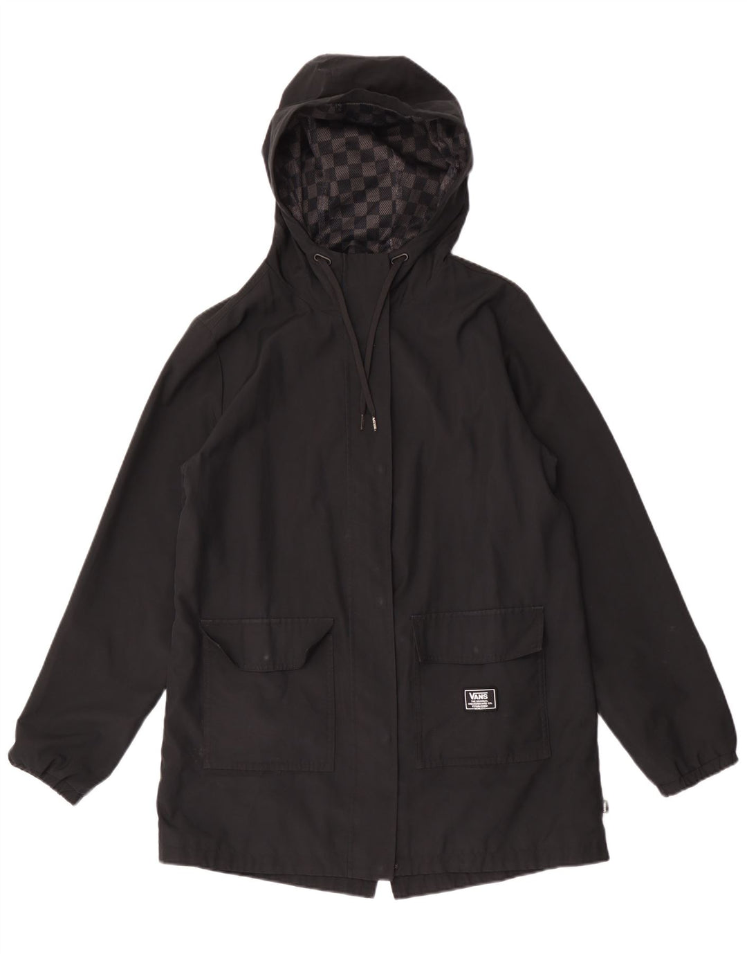 Vans Imperméable à capuche pour femme UK 44 Medium Noir Polyester