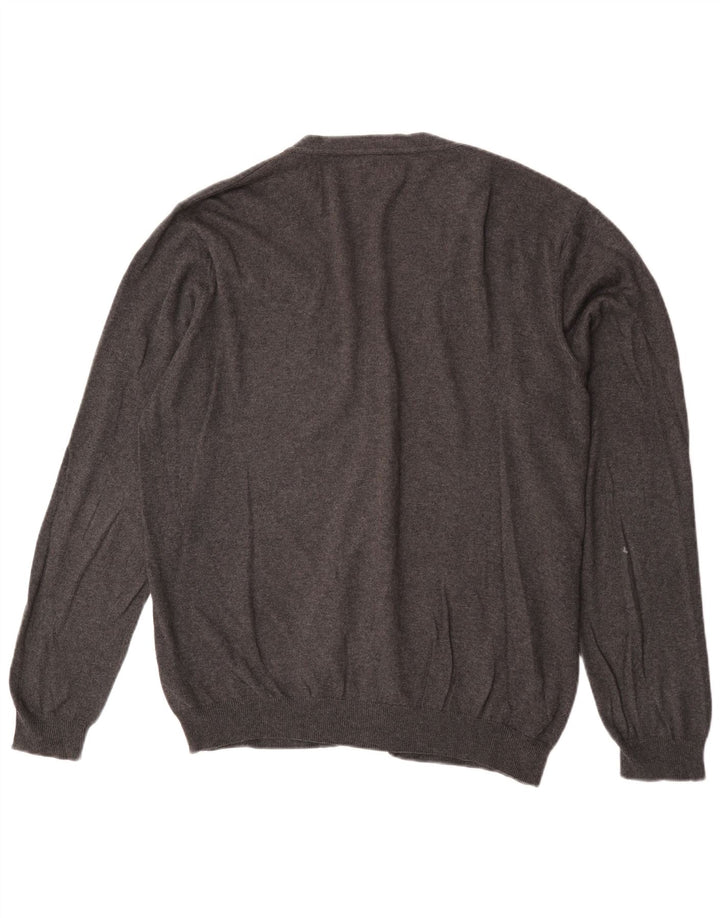 Marks & Spencer Cardigan pour homme en coton gris Taille L