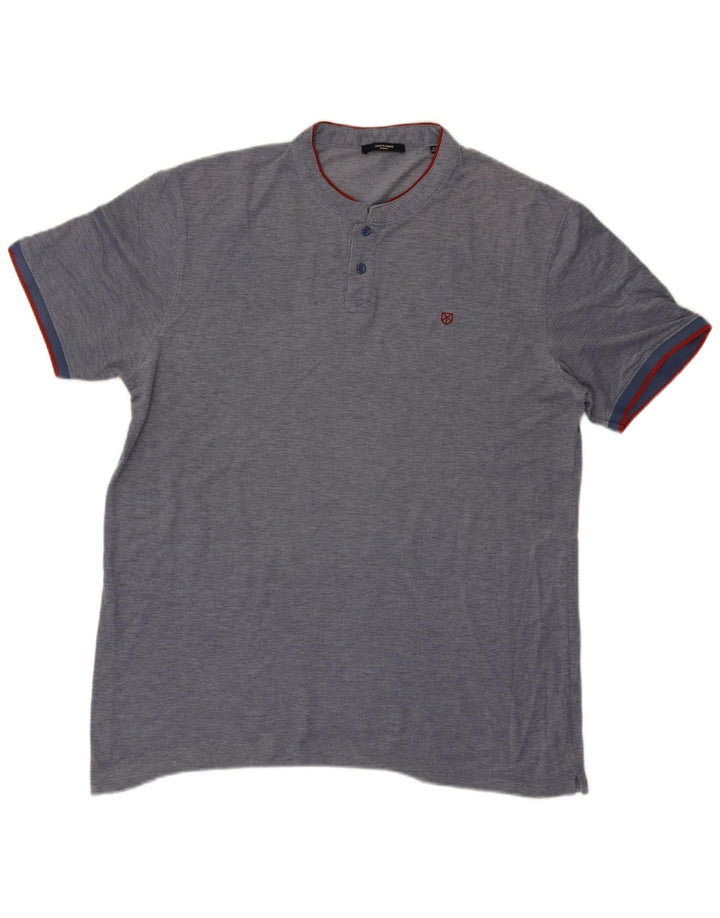 Jack & Jones T-Shirt Homme Top 2XL Bleu Marine Moucheté