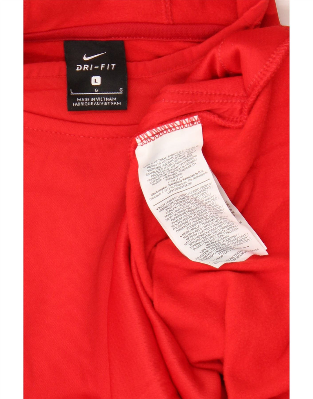 Nike Hommes Haut à capuche à manches longues Grand Rouge Polyester