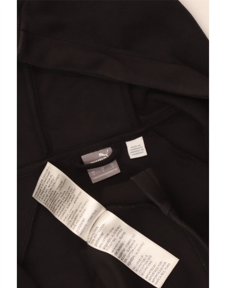 PUMA Pull à capuche zippé pour femme UK 10 Petit Noir Polyester