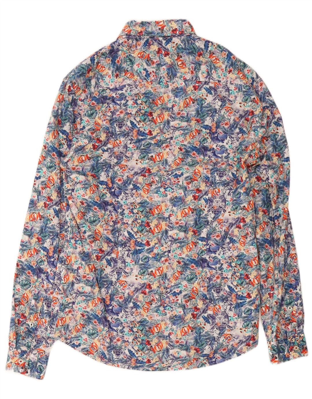 Zara Chemise Slim Fit Medium Multicolore Floral Coton
