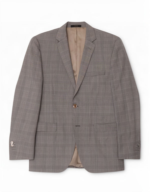 Massimo Dutti Veste Blazer 1 Bouton pour Homme UK 38 Pied-de-Poule Gris Moyen
