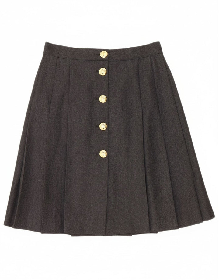 Bagarry Jupe Plissée Femme IT 44 Medium W26 Laine Vierge Noir