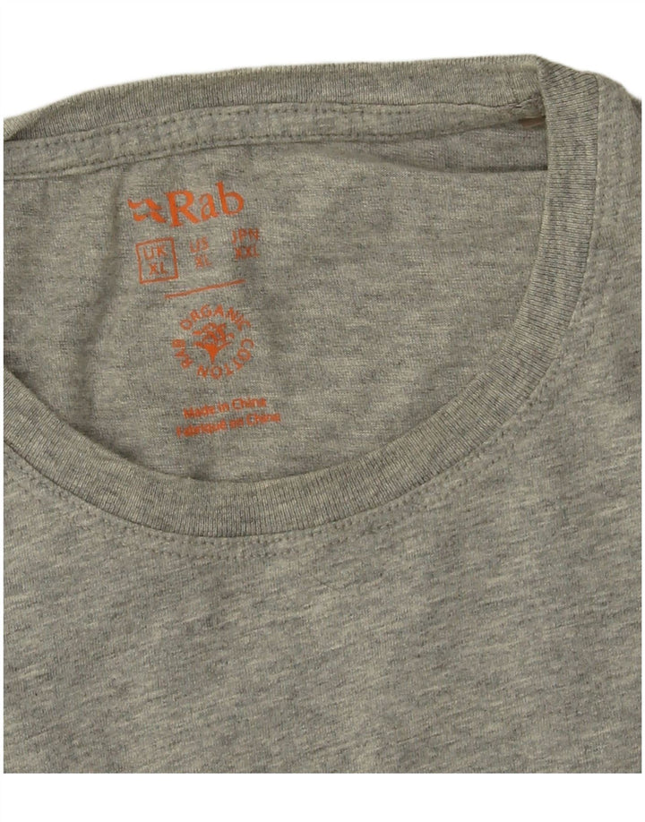Rab T-Shirt Graphique Homme Top XL Gris Coton