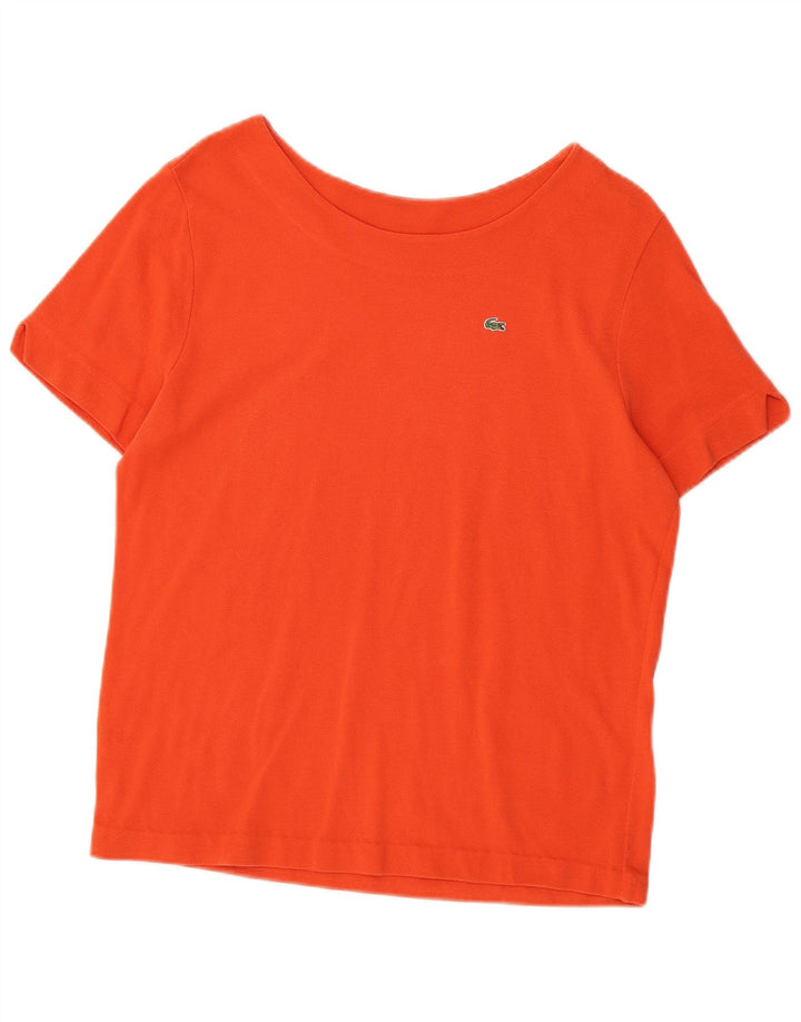 LACOSTE T-Shirt Femme Top Taille 48 XL Orange