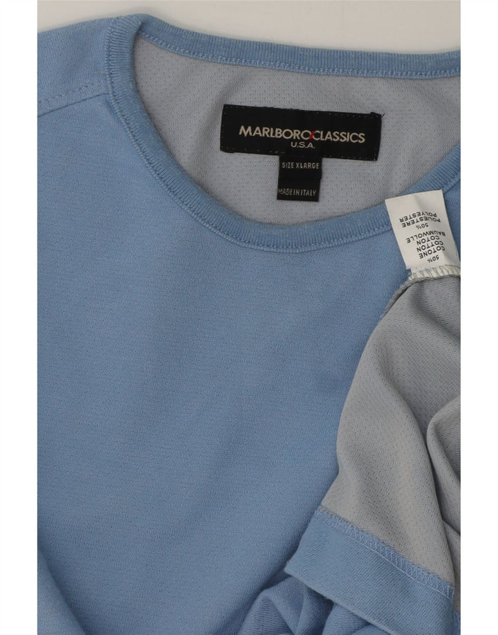 Marlboro Classics Haut Homme Manches Longues XL Bleu Coton