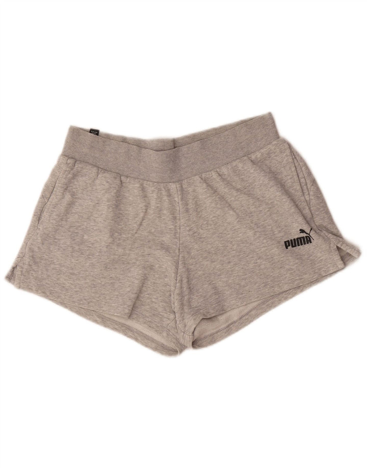 Puma Short de sport pour femme UK 14 Gris moyen Coton