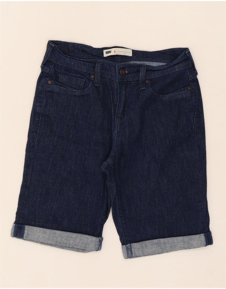 LEVI'S Womens Denim Shorts US 4 Small W28  Navy Blue Vintage Levi's and Second-Hand Levi's from Messina Hembry 