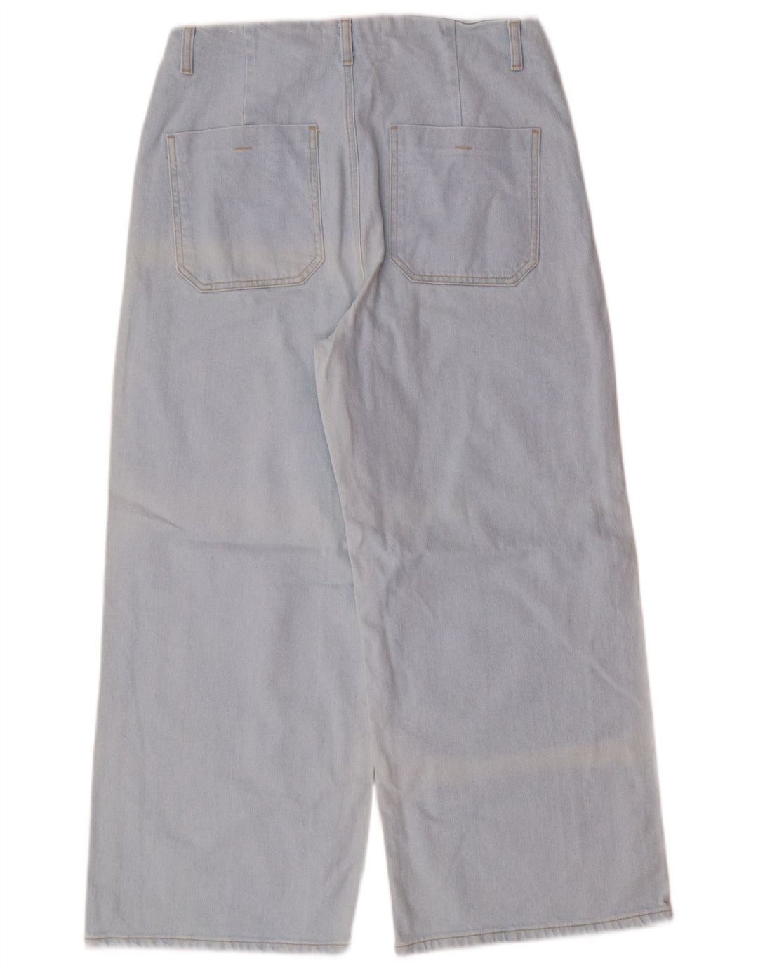 Zara Jean taille haute jambe large pour femme EU 42 Large W32 L26 Bleu classique