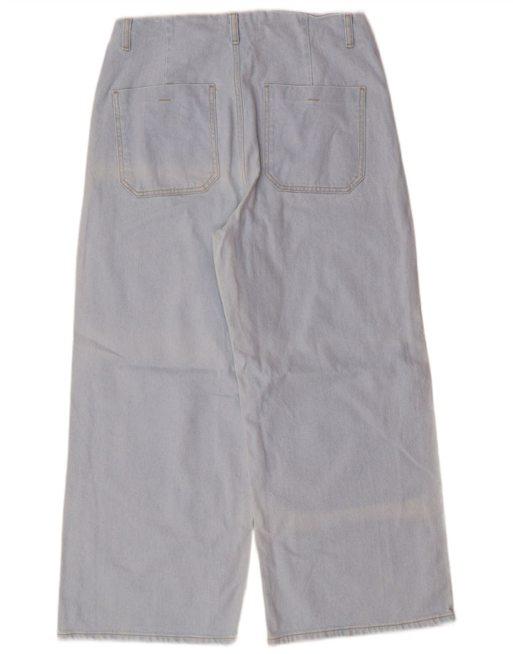 Zara Jean taille haute jambe large pour femme EU 42 Large W32 L26 Bleu classique